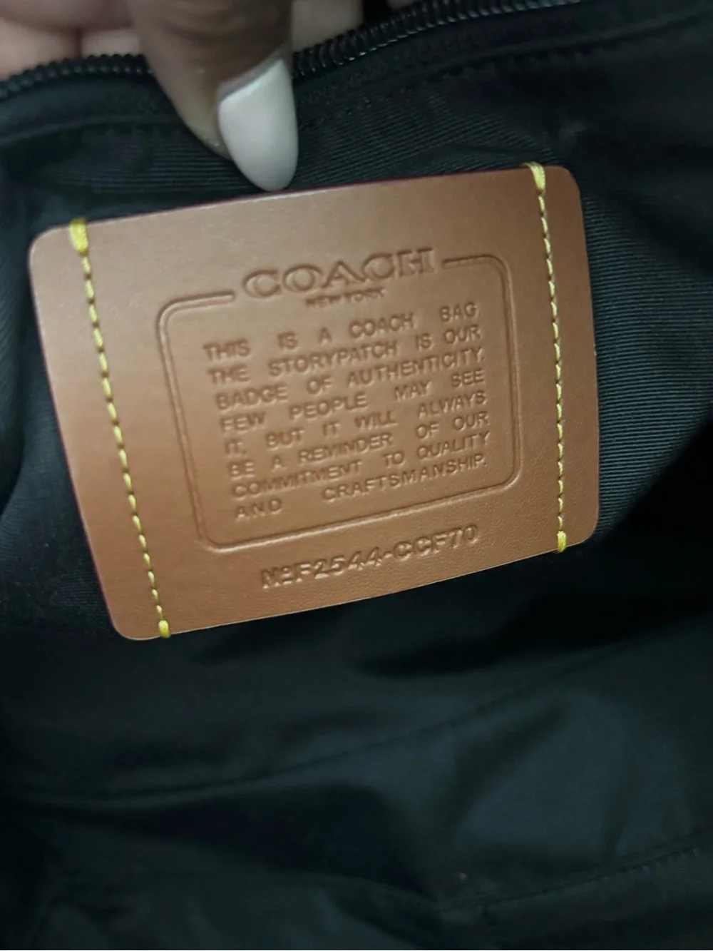 COACH Caleb Signature Leather Work Bag - Black